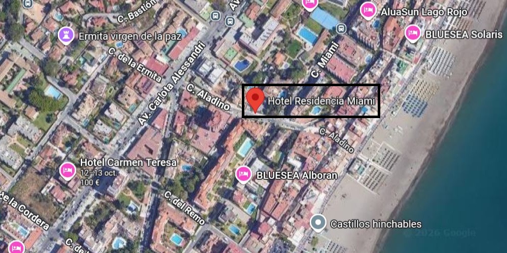 Situation de l'hôtel Residencia Miami à Sitges